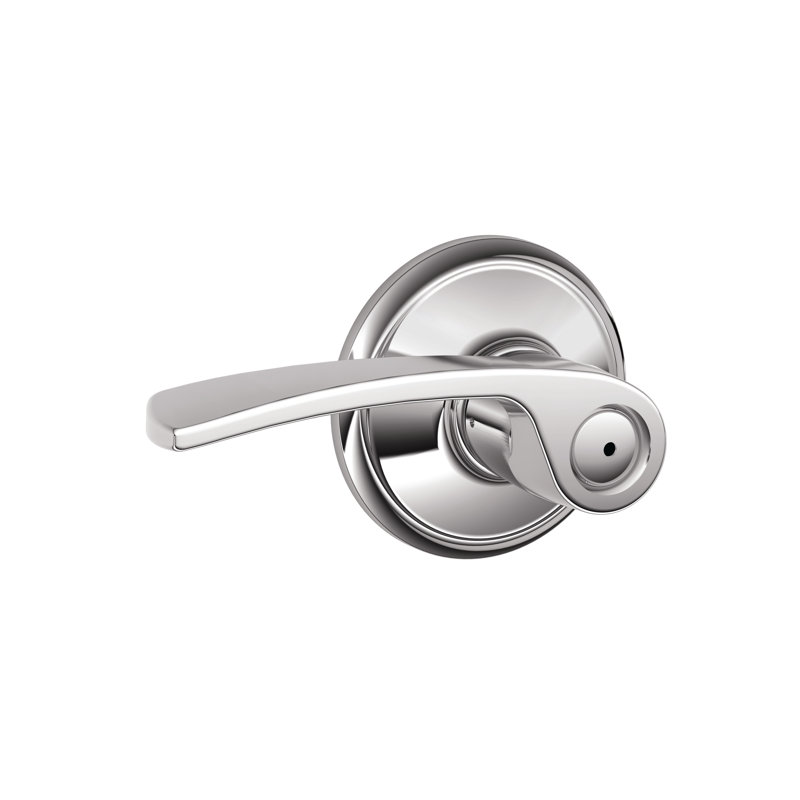 Merano Privacy Door Lever with Rosette, Bright Chrome