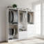 Système de garde-robe autoportant en bois blanc