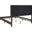 Lit à panneaux gris anthracite pour chambre à coucher, confortable et élégant-2040241645