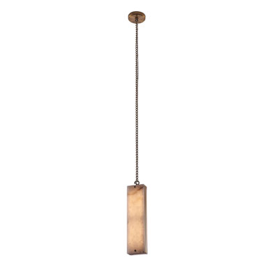 Vertical 1 LT Winter Brass Pendant Kalco