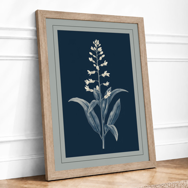 Upright Study Botanical - Framed Print, A3 - 42.0 x 29.7 cm, Oak