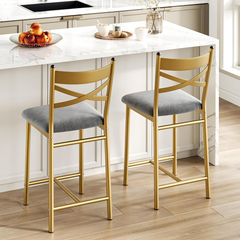 Counter Stool with Metal Frame