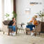 29"W T-Cushion Polyester Solid Wood Small Bedroom Chairs Mid Century Modern Accent Chair -111518320