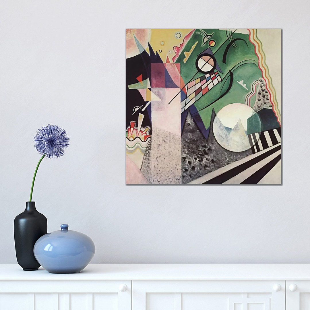 Green Composition by Wassily Kandinsky - Wrapped Canvas Painting