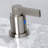 Kingston Brass NuvoFusion Two-Handle 3-Hole Deck Mount Widespread Bathroom Faucet with Brass Pop-Up Drain-137577464