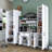 Modern Multi-Purpose Cabinet, White, 86.6 x 78.1 x 15.7 inches | 100% Melamine Coated E1 Quality Chipboard, Thickness: 0.7 inches | Sleek Design for Stylish Storage in Home & Office, Durable & Elegant