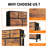 38.98"W 10-Drawer Fabric Dresser with Wood Top and Side Pockets, Storage Chest-1029289580