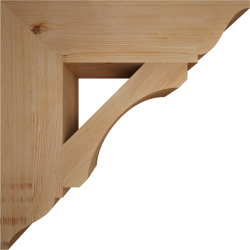Support en bois rustique traditionnel BKTLEC01, Douglas (lisse), H 24 po x l 5,5 po x P 24 po