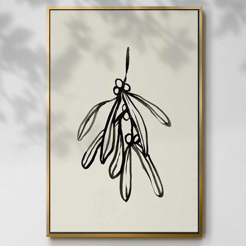 «Mistletoe S croquis II», reproduction sur toile, H 41 po x l 27 po x P 1,5 po, Or