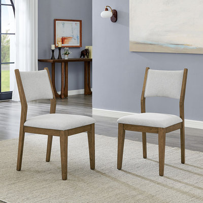 Chaises d'appoint en chêne avec tissu