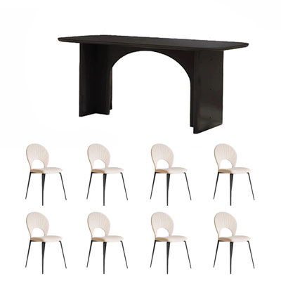 Combinaison table et chaises de style crème