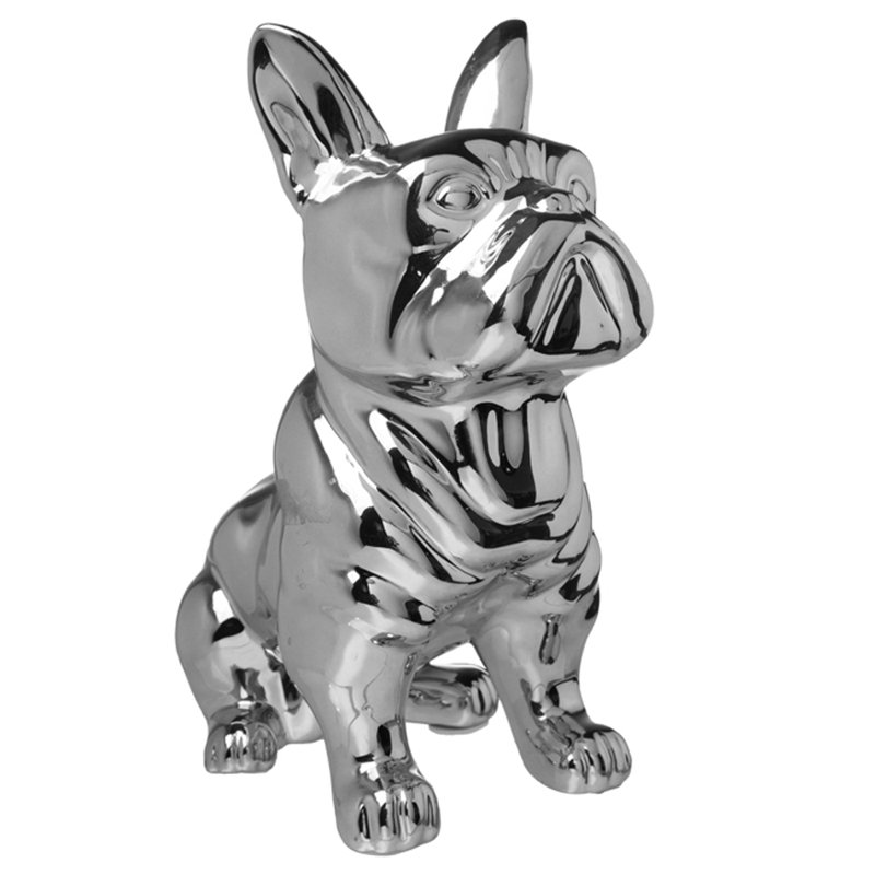 Figurine de bouledogue français Arrik, Argent