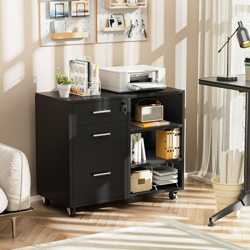 Ardoth 31.9'' Wide 3 -Drawer Mobile File Cabinet