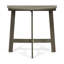 Table de bistro semi-ronde pliable, couleur grise, fabrication en bois gris, forme, caractéristique