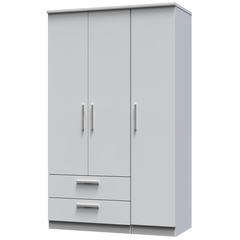 Borgeson Manufactured Wood Wardrobe, Grey Matt