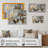 «Gold and Gray Radical Simplicity I», impression sur toile encadrée-88517490-88517493