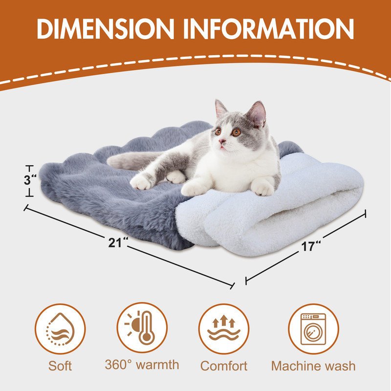  GOOPAWS 4 en 1 lit chauffant pour chat Burrow, Gris