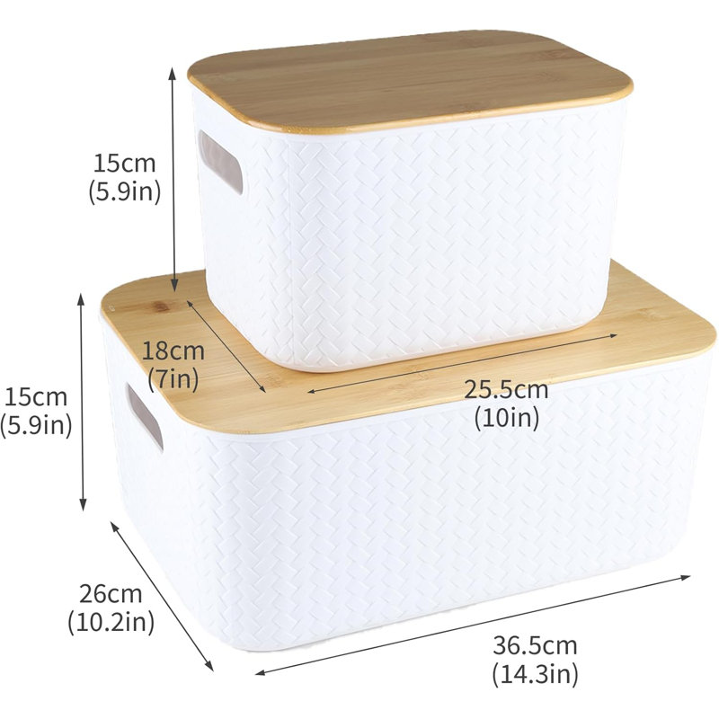 Potato And Onion Storage Bin Set,Vegetable Storage For Onion And Potato Storages Bins,Kitchen Storages Organization With Bamboo Lid&Handle
