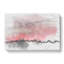Pink Sunset Above a Forest in Abstract - Wrapped Canvas Drawing - Wrapped Canvas-55338175