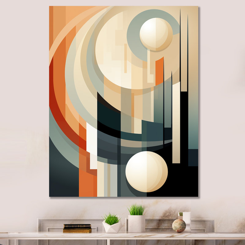 Vecteurs de vanille formes abstraites I - Décoration murale formes abstraites, Toile tendue, H 32 po x l 16 po x P 1 po