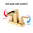 Two Handle 4 Inch Centerset Waterfall Bathroom Sink Faucet with Solid Brass Construction and Drip-Free Cartridge