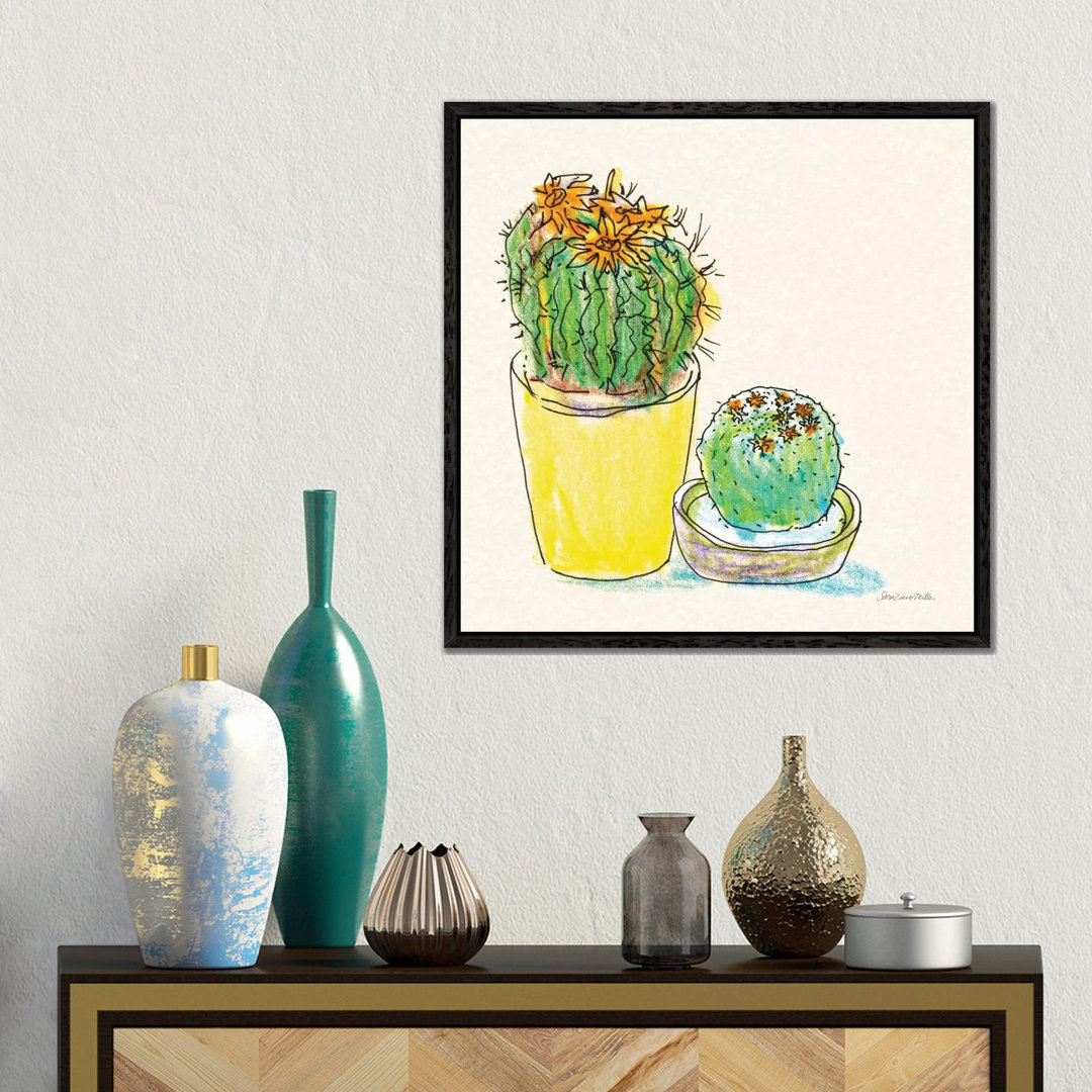 Cacti Garden IV von Sara Zieve Miller - Galerie-umwickelte Leinwand Giclée auf Leinwand