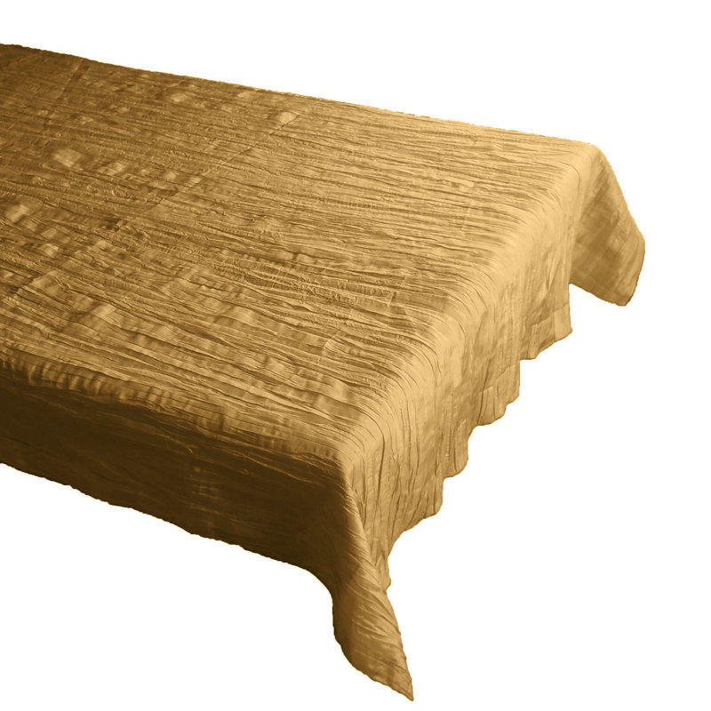 Crushed Crinkle Tablecloth, 58" x 144", Gold