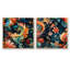 Gallego - Ensemble de 2 collages floraux et botaniques carrés-101862482-101862483
