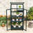 Portable Wooden Greenhouse Cold Frame with Adjustable Shelves, Wheels and Openable Roof-114158794