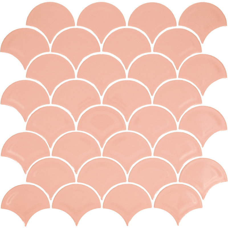 Carrelage mosaïque 3 pouces Daltile Revalia Remix (10 pièces par carton) (10,20 pieds carrés par carton), Charmante pêche