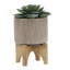 S/2 5/8" MESH PLANTER W/ STAND, TAN