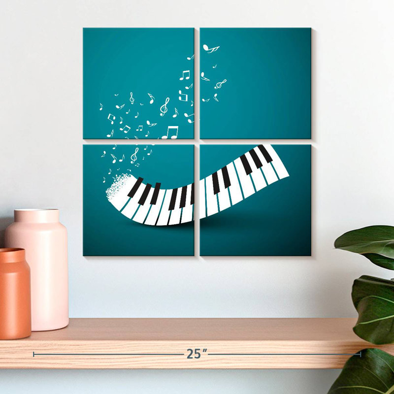 Notes de clavier de piano Abarca, H 18 po x l 18 po