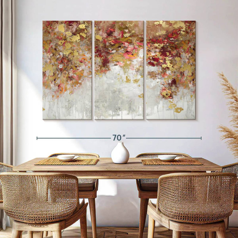 Avery Charmed Red And Gold, 42" H x 65" W