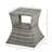 Rattan Wicker Side Table With Umbrella Hole, 2 Tier Storage Shelf For All Weather For Outdoor, Patio, Garden, Backyard