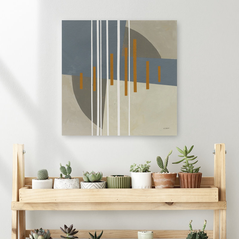 Speakeasy II Abstract Geometric Contemporary Wall Art Print 1 Piece Wrapped Canvas Wall Art, 45.72cm H x 45.72cm W