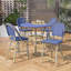 Canaday Faux Wicker 5-Piece Counter Height Dining Table Set