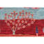 Hand Knotted Wool Area Rug in Red And Multi