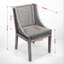 Chaises de salle à manger en rotin avec structure en bois massif, accoudoirs décoratifs et siège rembourré en lin pour les intérieurs de style rustique-61201520
