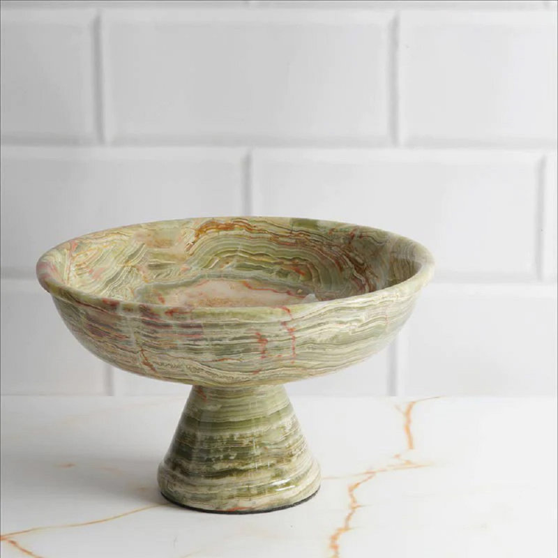 Marmor Krafts 1 Marble Fruit Bowl, Green