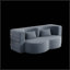 Canapé-lit convertible polyvalent avec coussins moelleux pour un confort et un style ultimes-623151179