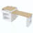 Fluted Kitchen Island With Extendable Dining Table For 4-6, Island Table For Kitchen With Power Outlet, Kitchen Table With Double-Side Storage, 2 Drawers 2 Side Open Shelves-1889942053