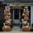 Large Happy Halloween Arch with Pumpkins and Skulls