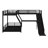 L-Shaped Bunk Bed With Loft Bed, Metal Triple Bunk Bed With Slide And USB Ports-1472402571
