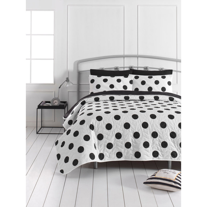 Couvre-lit Flossi, Noir, Couvre-lit 63 po x 87 po