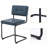 Marlow 19.3" H Mid-Century Modern Tufted Faux Leather Side Dining Chair with Steel Frame-375947236-353112191