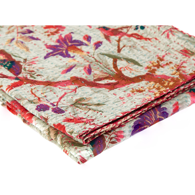 Kantha Knitted Throw Blanket