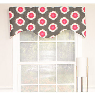 Cotton Blend Geometric Scalloped Window Valance