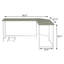Bureau d'ordinateur en L gris et blanc