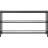 Modern Rectangular Console Table With Blackened Bronze Finish And Tempered Glass Top For Entryway, Living Room, Or Hallway