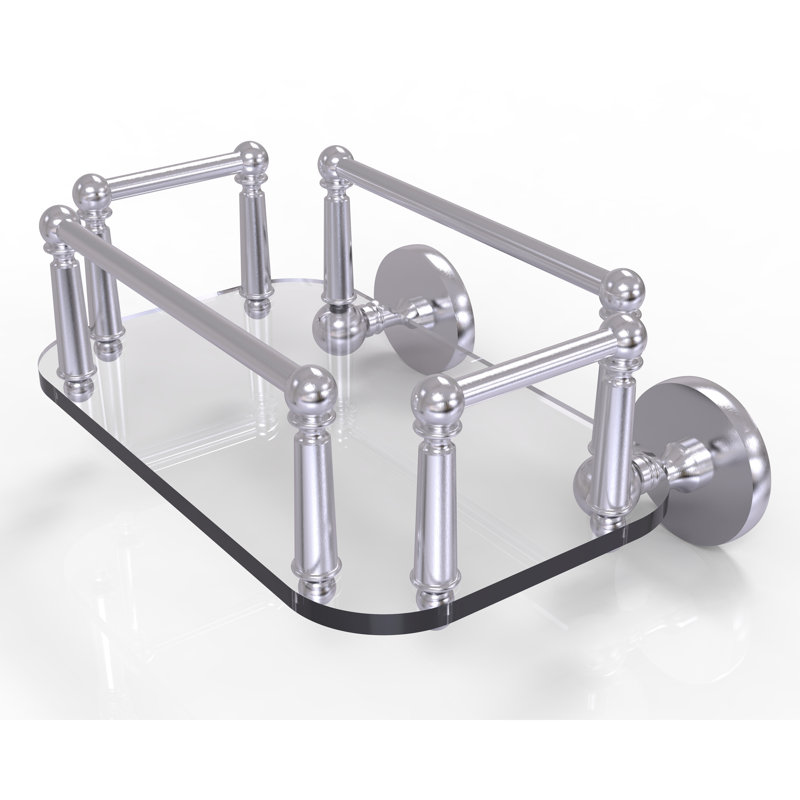 Dalston Wall Mounted Towel Tray, Satin Chrome